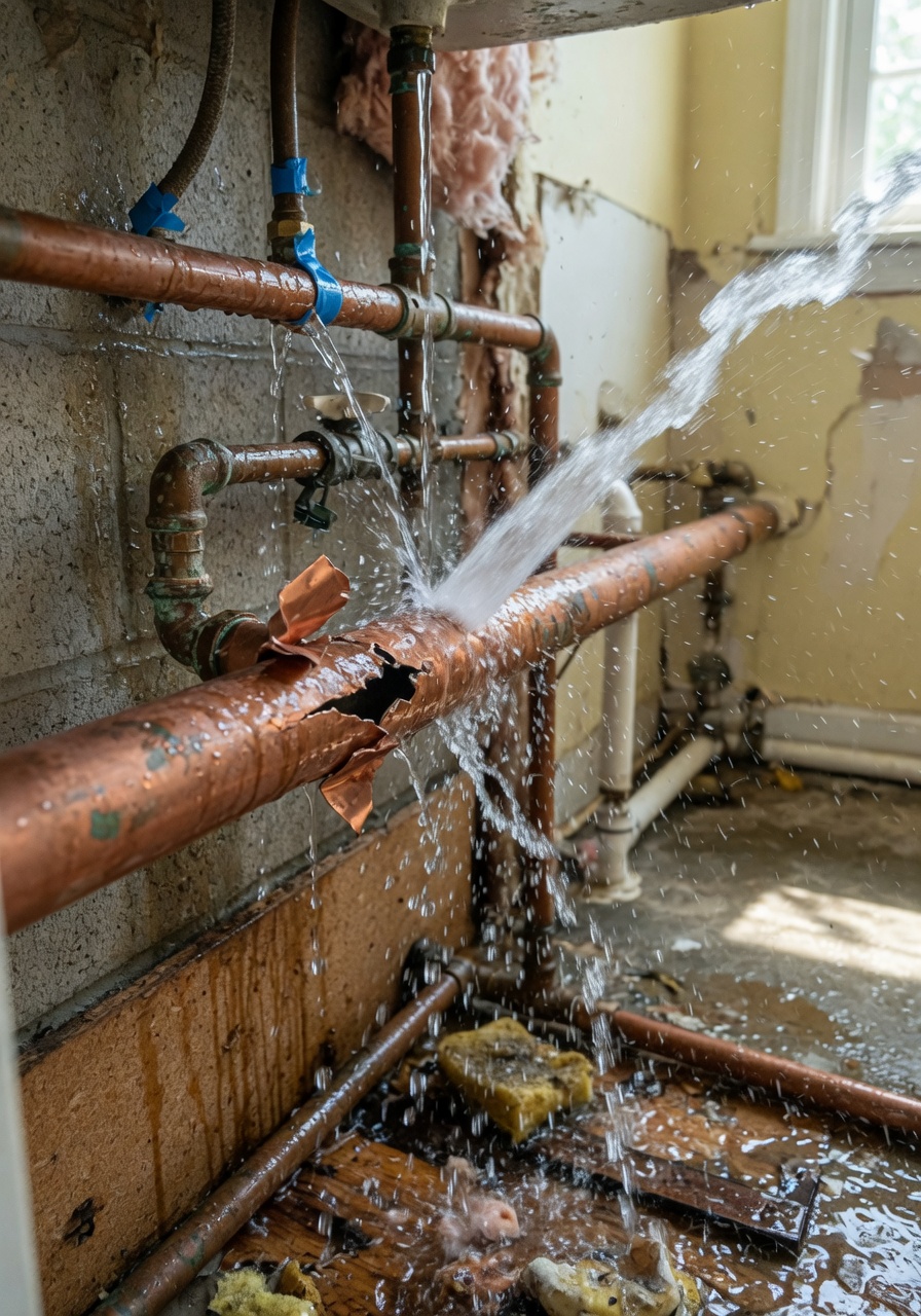 Burst Pipe Cleanup in Columbia