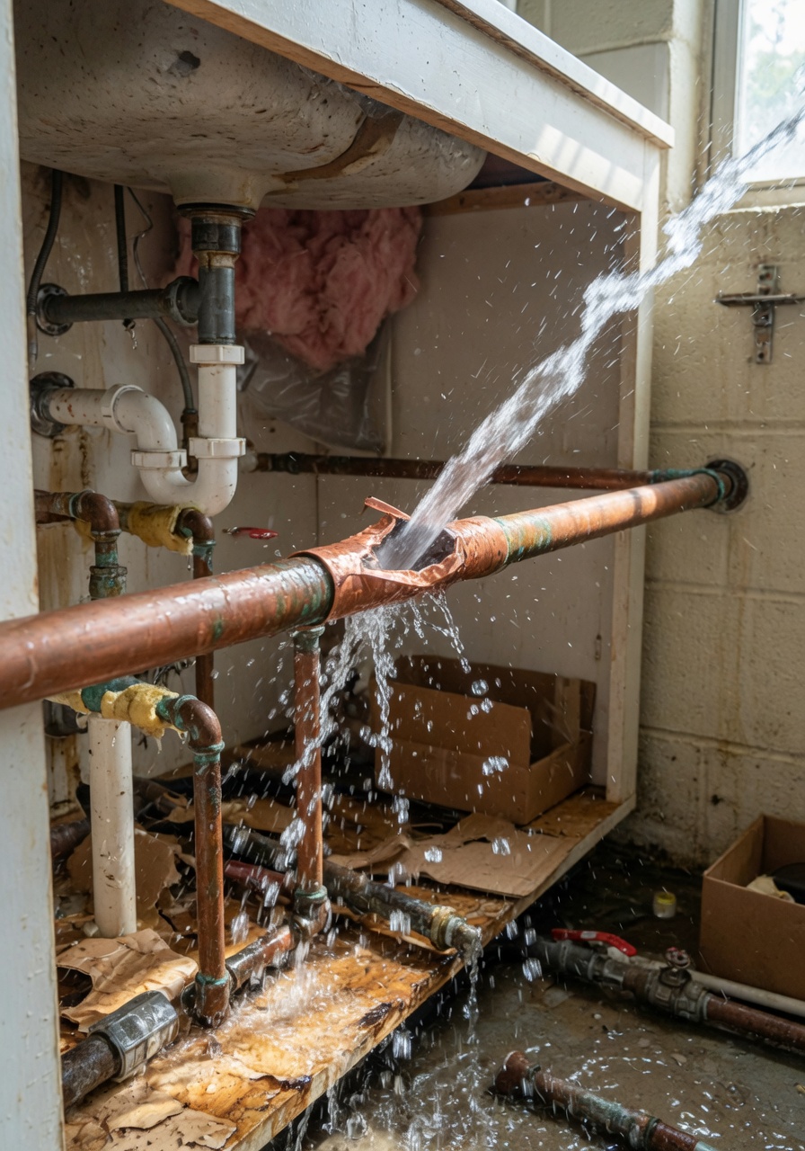 Water Heater Leak Damage in Columbia