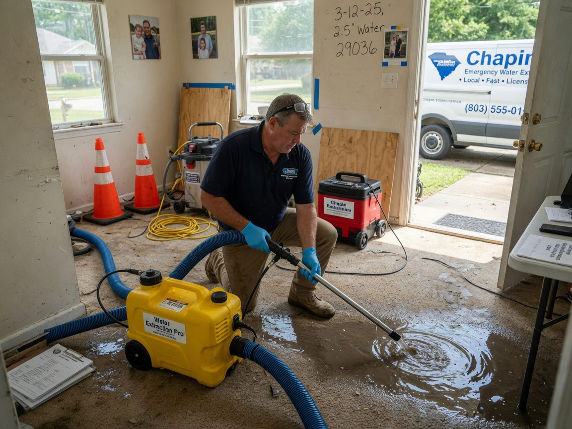 Emergency Water Extraction in Chapin SC: Our Team’s Fast Response Saves Your Home