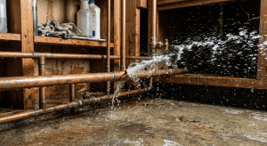 Appliance Supply Line Leak Cleanup