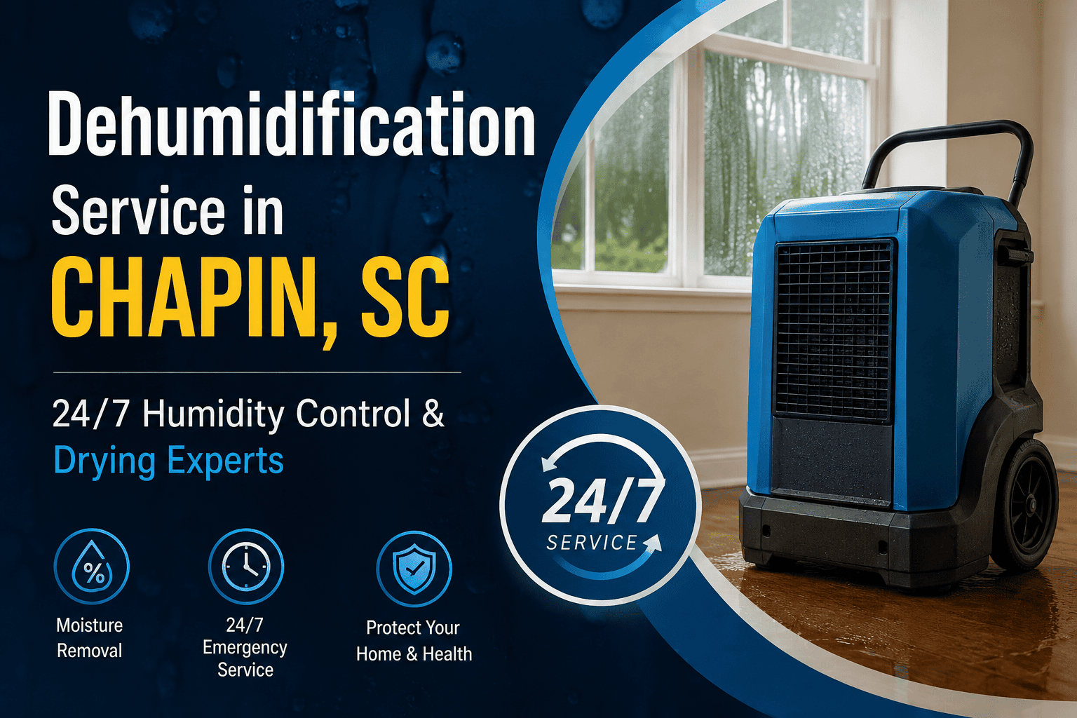 Dehumidification Service in Chapin, SC: 24/7 Humidity Control & Drying Experts